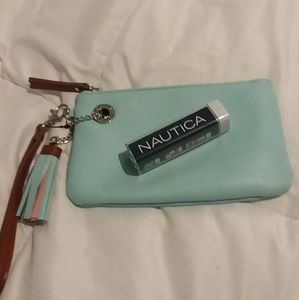 NAUTICA Light Blue Pouch w Phone Charger